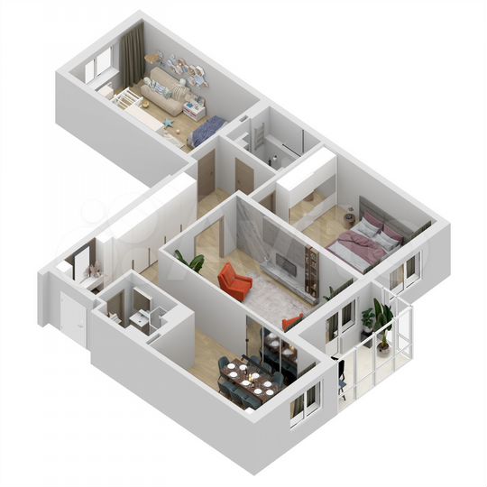 3-к. квартира, 96 м², 18/27 эт.