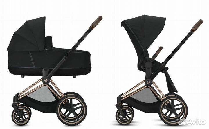Новая коляска Cybex Priam IV 2 в 1 Rosegold