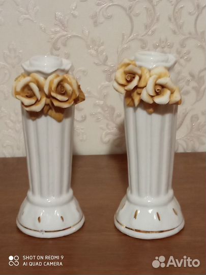 Фарфоровый подсвечник