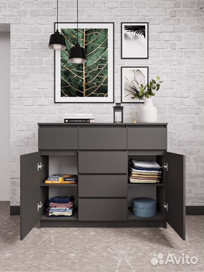 Комод Мори мк 1200.4 Графит