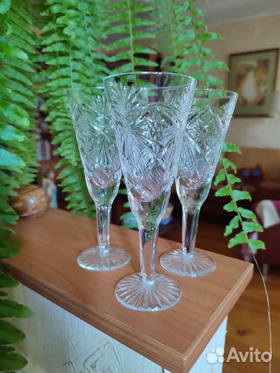 Бокалы хрустальные СССР 17см