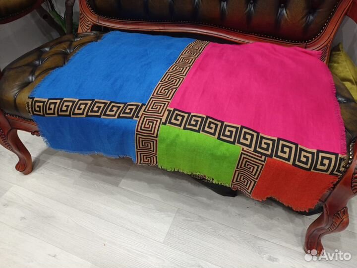 Платок 95см теплый versace шерсть италия