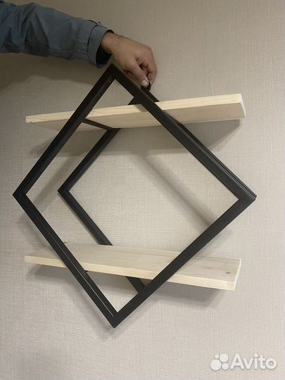 Полка ромб в стиле лофт