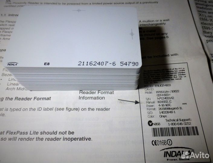 Тонкие карты доступа стандарта Indala(Motorola)