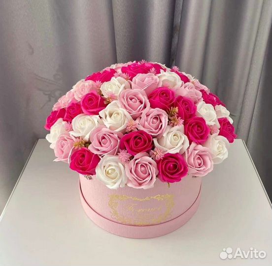 Букет роз мыльные цветы подарок