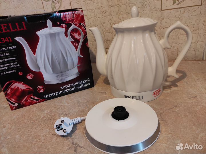 Чайник электрический керамический Kelli