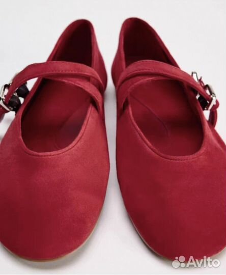 Балетки красные Zara