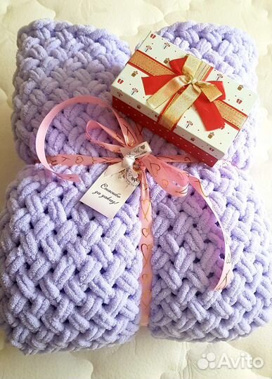 Плед детский вязаный ручная работа
