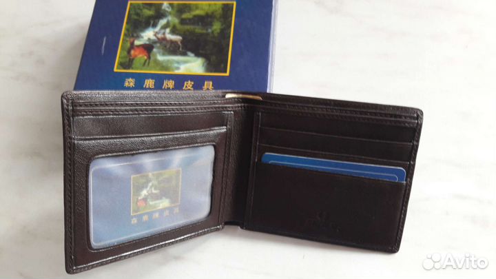 Новый кожаный кошелек мужской