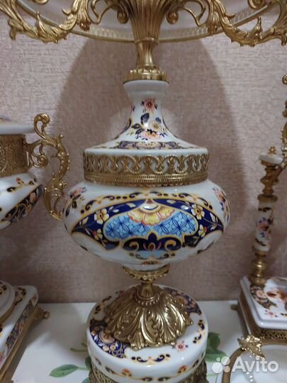 Антикварный набор Италия, латунь