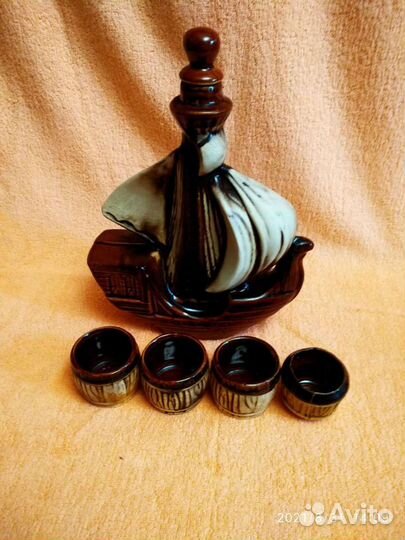 Графин штоф корабль