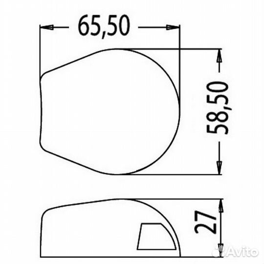 Бортовой огонь светодиодный Sea-Dog красный 112,5 12В 65,5x58,5x27мм из нержавеющей стали aisi316 на