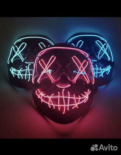 Светящаяся маска на хэллоуин
