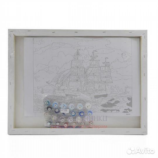 Картина по номерам 40x50 Полная луна и маяк у моря