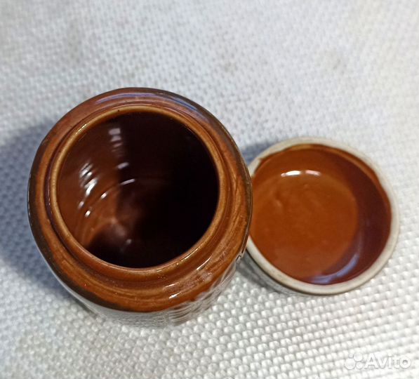 Керамическая кубышка для хранения чая СССР