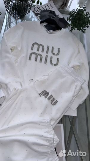 Костюм спортивный Miu Miu со стразами 42-50