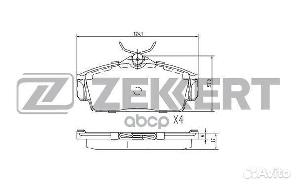 Колодки торм. диск. передн. Nissan Almera (N16)