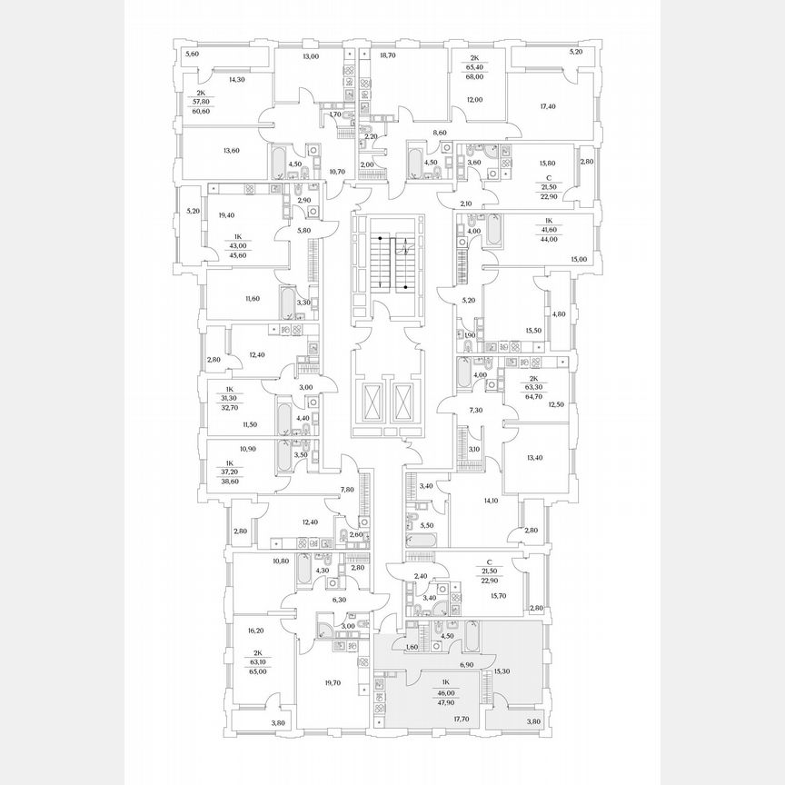 1-к. квартира, 31,9 м², 12/13 эт.