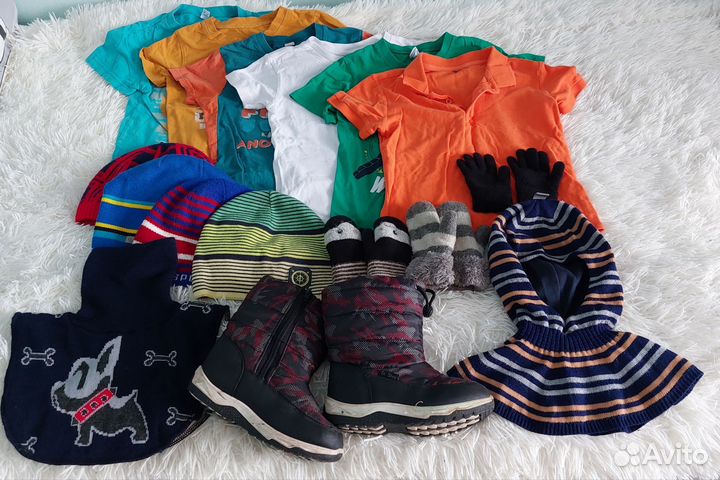 Вещи пакетом на мальчика 122 128