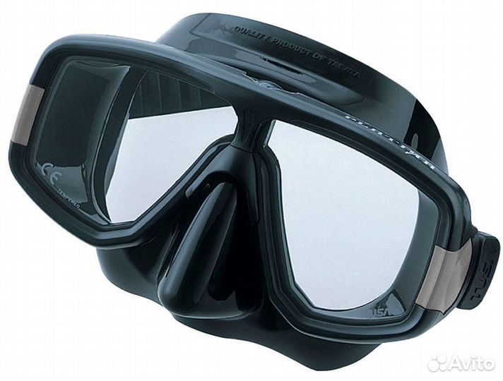 Маска для плавания с двумя линзами Platina Black