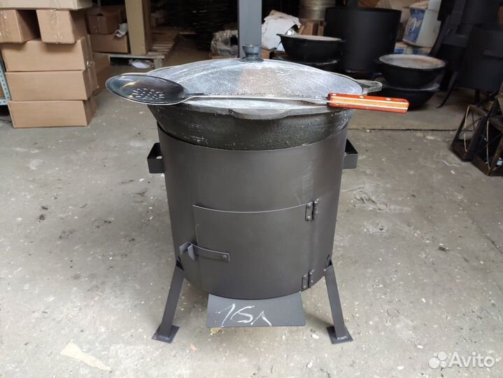 Казан на 16 л. + печь и шумовка