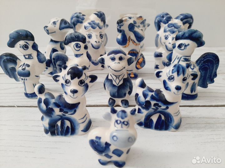 Коллекционные фигурки Гжель Статуэтки Гжель