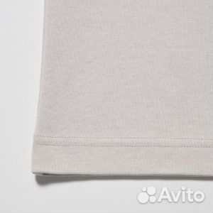 Футболка Uniqlo Cotton Oversized, светло-серый