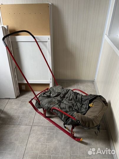 Детские санки с тёплым конвертом