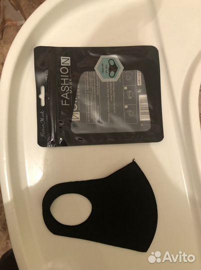 Маска чёрная многоразовая