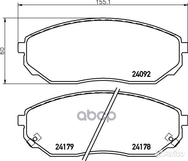 Колодки тормозные дисковые перед NP6053 NIS