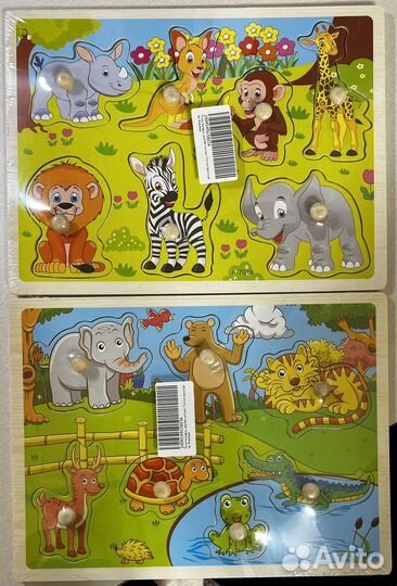 Деревянный пазл. Рамка-вкладыш. Животные