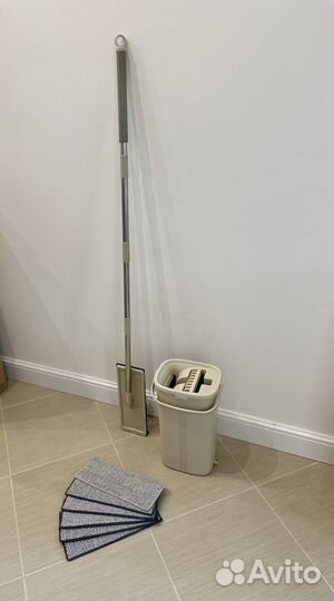 Швабра с отжимом и ведром для мытья полов 9 л