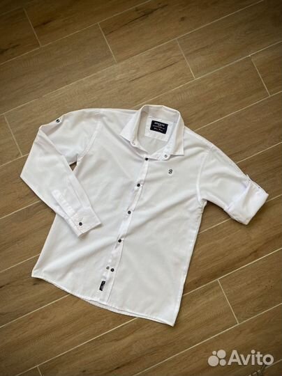 Рубашка школьная белая для мальчика 164