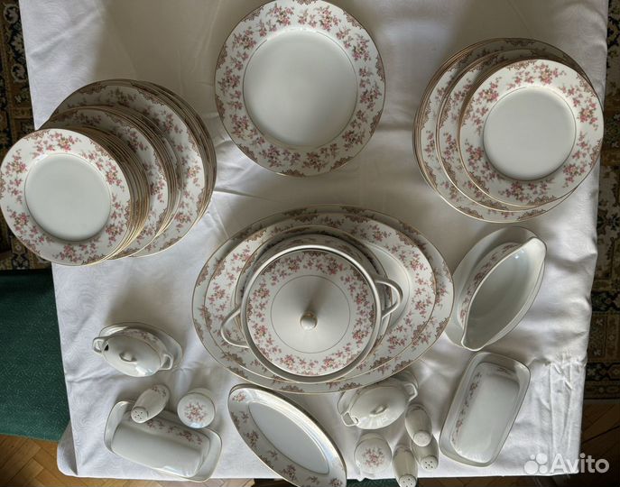 Столовый сервиз Noritake Китайская роза 12 персон