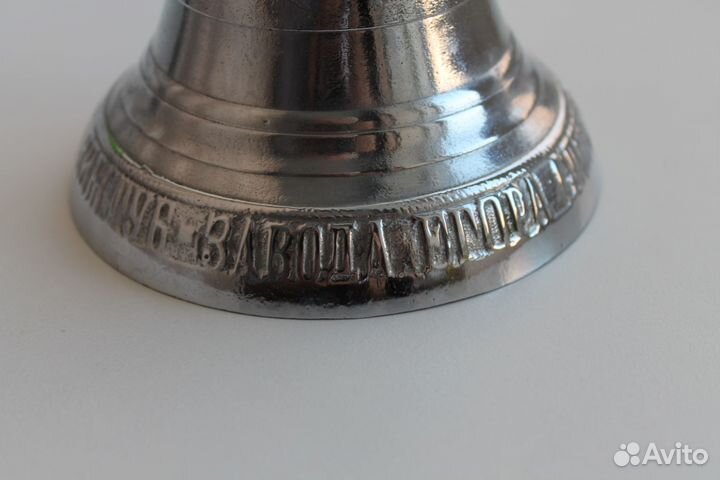 Старинный колокольчик хромированный