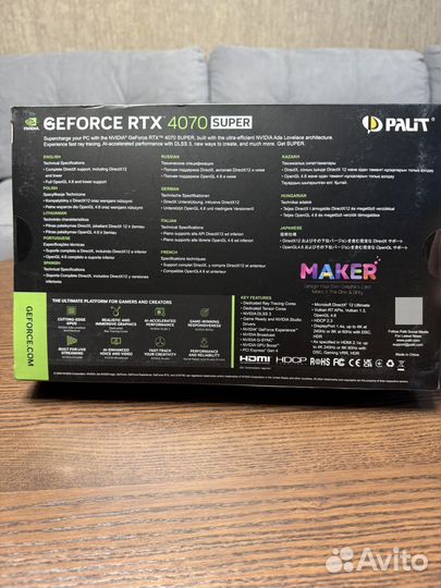 Видеокарта Palit Rtx 4070 Super 12gb