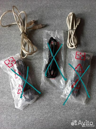 Кабели USB A B для принтера, сканера новые