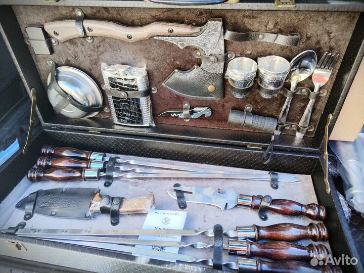 Набор шампуров Топор Нож Кизляр