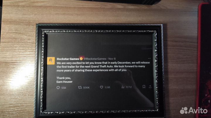 Новость о GTA VI в раме