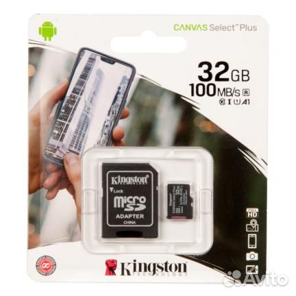 Карта памяти microsdhc 32Gb Kingston Class 10 + ad