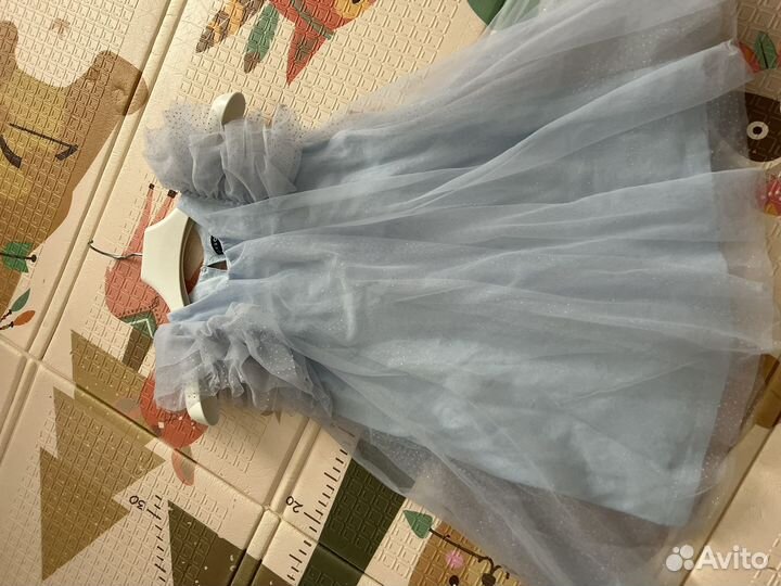 Платье голубое нарядное 116-122