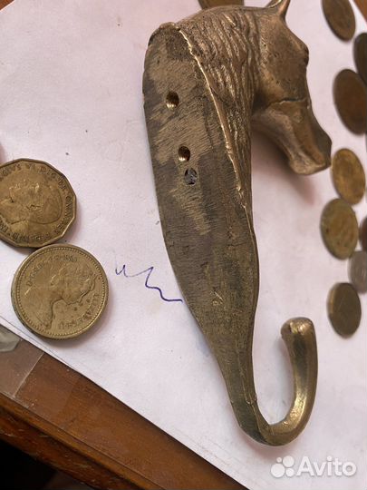 Крючок лошадь бронза