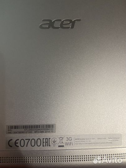 Планшет acer iconia А1-841
