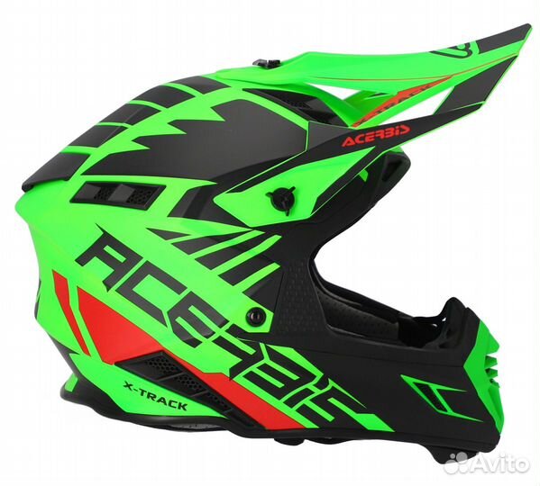 Мотошлем Acerbis X-track Fluo-Green 2023