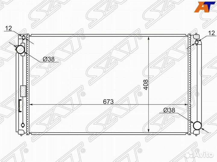 Радиатор охлаждения двигателя TY0003-NX Lexus NX20