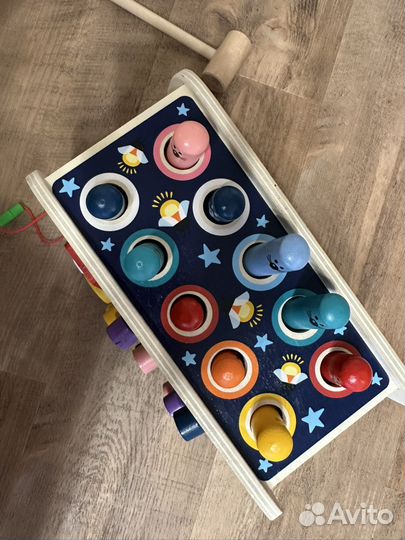 Стучалка деревянная игрушка сортер бизиборд