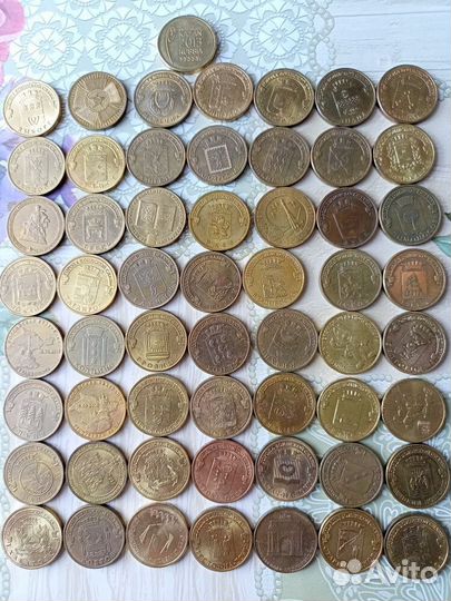 10 р -Города воинской славы комплект 57 штук