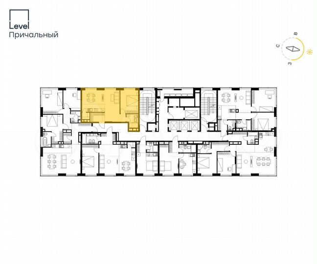 2-к. квартира, 53,1 м², 23/32 эт.