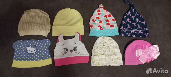 Летние шапочки для девочки 5-12 мес