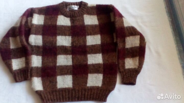 Очень теплый детский свитер на зиму р.32 шерсть100